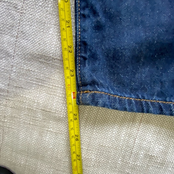 Zara Z1975 Dark Denim High Paperbag Waist Baggy Tapered Ankle Jeans-Sz 8 - Picture 13 of 16